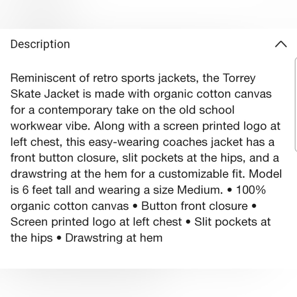 Vans Torrey Skate Jacket *NWT* - Picture 4 of 8